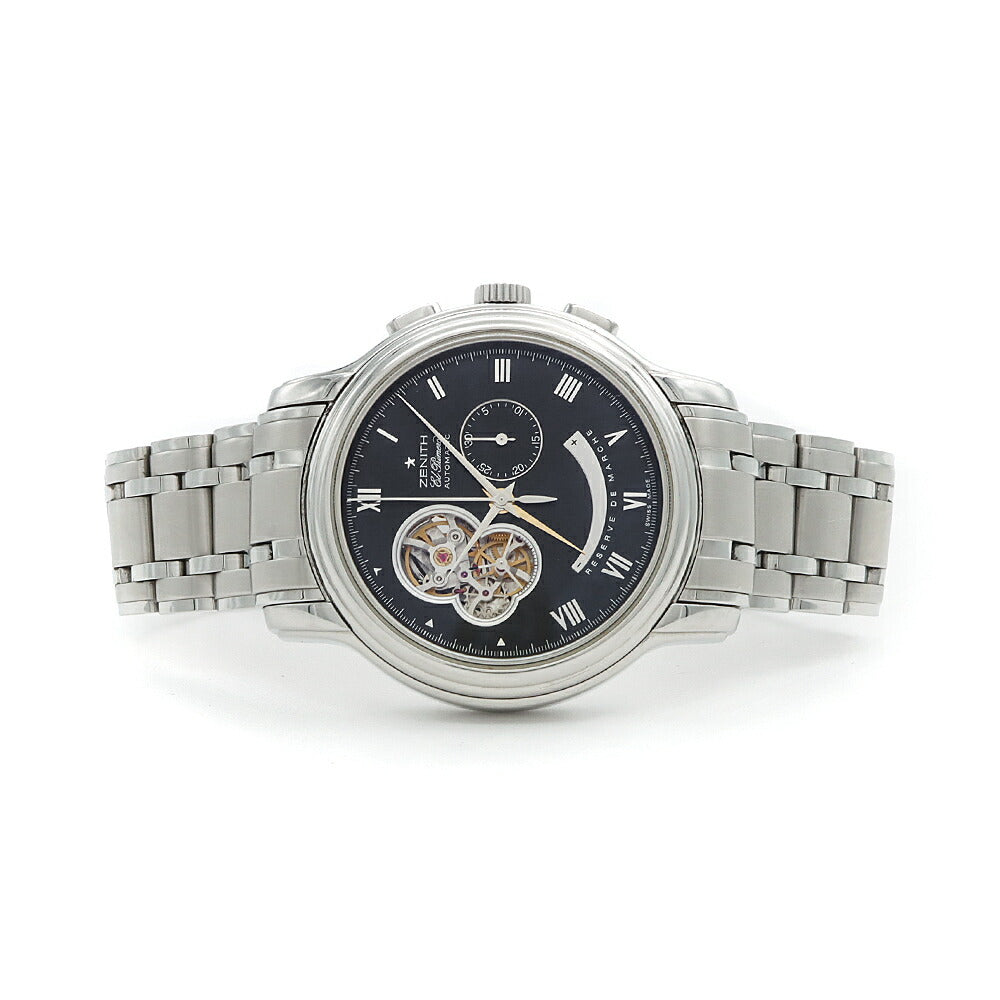 ZENITH ゼニス エルプリメロ クロノマスター XXTオープン 03.1260.4021 クロノグラフ スモールセコンド パワーリザーブ 黒 ブラック SS ステンレス メンズ 自動巻き【6ヶ月保証】【腕時計】【中古】