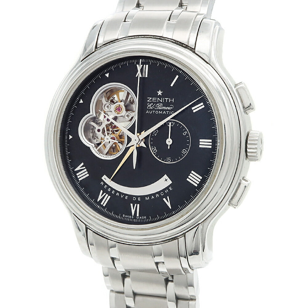 ZENITH ゼニス エルプリメロ クロノマスター XXTオープン 03.1260.4021 クロノグラフ スモールセコンド パワーリザーブ 黒 ブラック SS ステンレス メンズ 自動巻き【6ヶ月保証】【腕時計】【中古】
