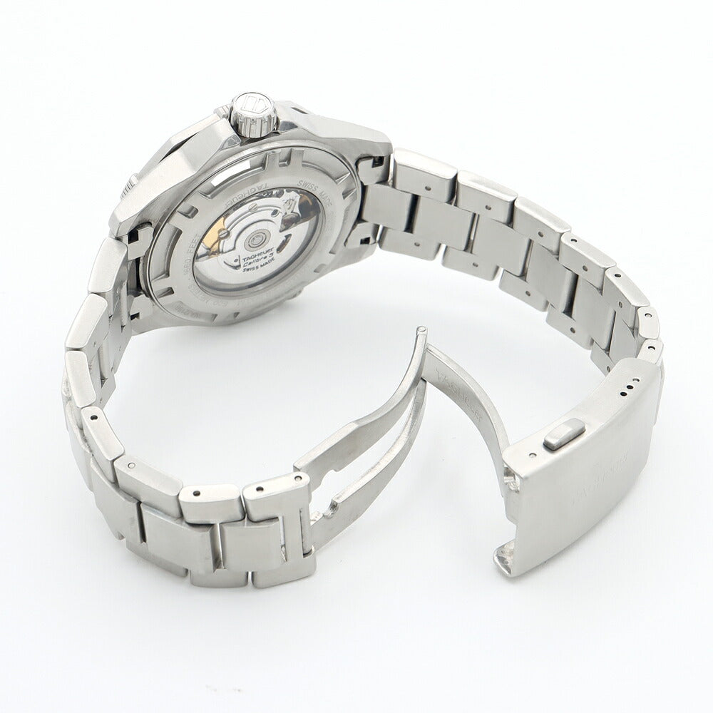 TAG Heuer タグホイヤー アクアレーサー キャリバー5 WAJ2150 BA0870 500m防水 デイト 黒 ブラック K18PG ピンクーゴールド SS ステンレス コンビ メンズ 自動巻き【6ヶ月保証】【腕時計】【中古】