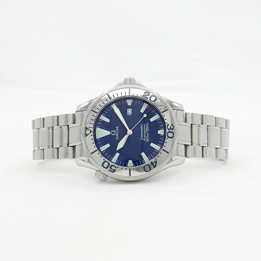 電池交換済 OMEGA オメガ シーマスター プロフェッショナル 300 2265.80 デイト 300m防水 青 ブルー SS ステンレス メンズ クォーツ【6ヶ月保証】【腕時計】【中古】