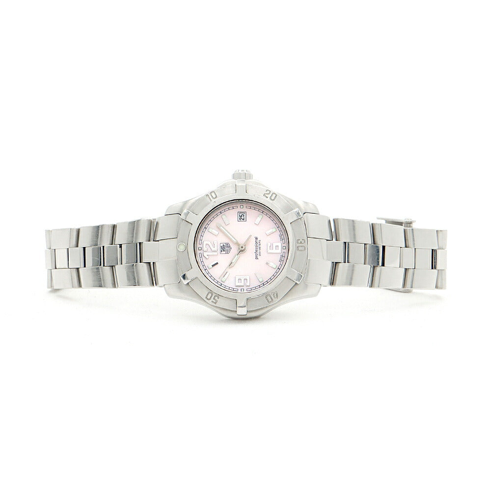 電池交換済 TAG Heuer タグホイヤー エクスクルーシブ 2000シリーズ WN1319 BA0333 デイト 200m防水 ピンク ピンクシェル SS ステンレス レディース クォーツ【6ヶ月保証】【腕時計】【中古】