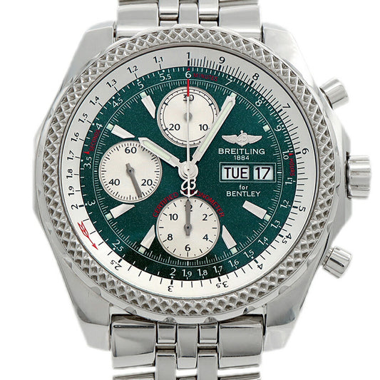 BREITLING ブライトリング ベントレー GT クロノグラフ A13362 100m防水 デイデイト 緑 グリーン SS ステンレス メンズ 自動巻き【自社保証6ヶ月】【腕時計】【中古】