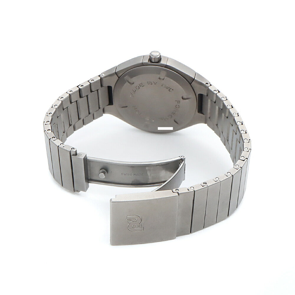 電池交換済 PORSCHE DESIGN By IWC ポルシェデザイン クロノグラフ IW374501 デイト ムーンフェイズ ネイビー Ti チタン メンズ クォーツ【6ヶ月保証】【腕時計】【中古】