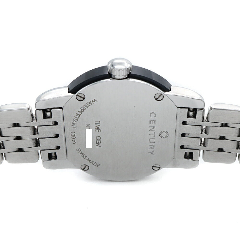 電池交換済 CENTURY センチュリー エレガンス 648.7.S.N1I.12.SF 100m防水 白 ホワイトシェル SS ステンレス レディース クォーツ【6ヶ月保証】【腕時計】【中古】