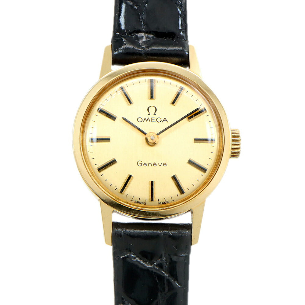 OMEGA オメガ Geneve ジュネーブ 511.0451 Cal.625 17石 シャンパン YGP イエローゴールド SS ステンレス 純正尾錠 レディース 手巻き アンティーク ヴィンテージ【腕時計】【中古】