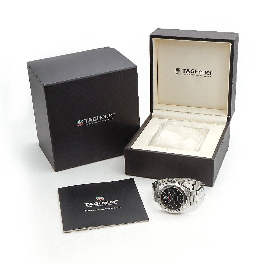電池交換済 TAG Heuer タグホイヤー フォーミュラ 1 WAZ111A デイト 200m防水 黒 ブラック SS ステンレス メンズ クォーツ【6ヶ月保証】【腕時計】【中古】