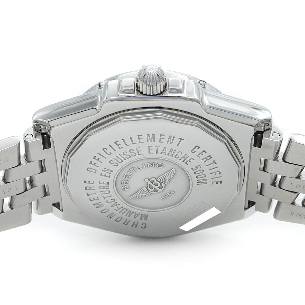 内部点検済 BREITLING ブライトリング ヘッドウィンド A45355 500m防水 デイデイト ネイビー SS ステンレス メンズ 自動巻き【6ヶ月保証】【腕時計】【中古】