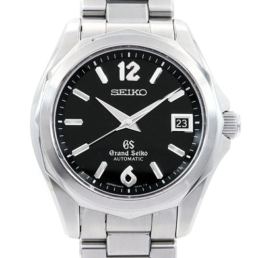SEIKO セイコー GS グランドセイコー メカニカル 9S55-0050 デイト 200m防水 黒 ブラック SS ステンレス メンズ 自動巻き【6ヶ月保証】【腕時計】【中古】