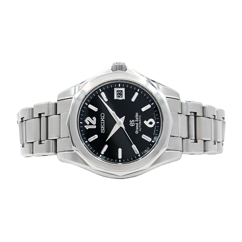 SEIKO セイコー GS グランドセイコー メカニカル 9S55-0050 デイト 200m防水 黒 ブラック SS ステンレス メンズ 自動巻き【6ヶ月保証】【腕時計】【中古】