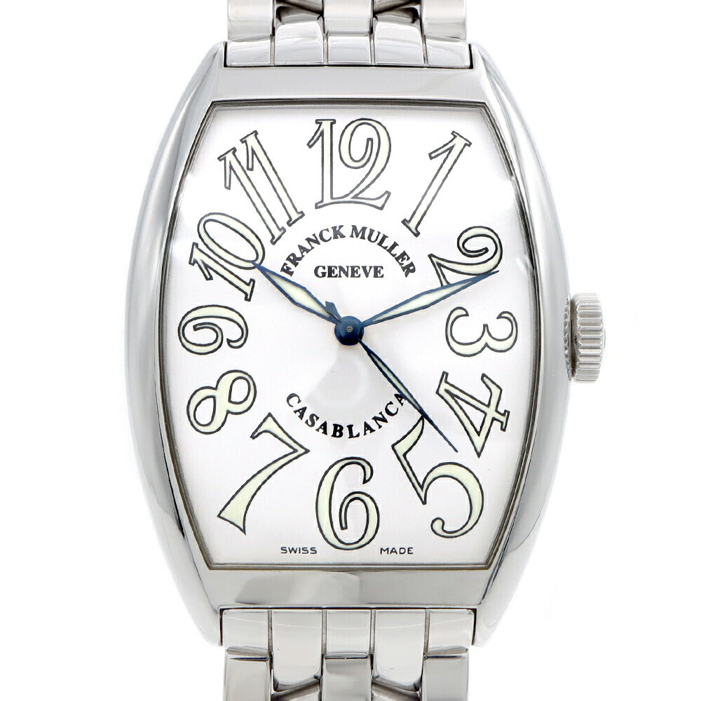 FRANCK MULLER フランクミュラー カサブランカ 6850MC 白 ホワイト SS ステンレス メンズ 自動巻き【6ヶ月保証】【中古】【腕時計】