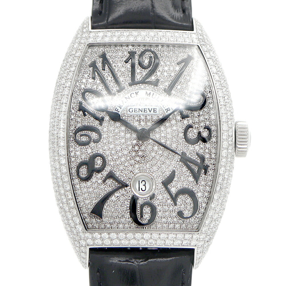 FRANCK MULLER フランクミュラー トノーカーベックス ダイヤベゼル ダイヤ文字盤 8880BSCDT ダイヤモンド デイト SS ステンレス 純正ベルト 純正尾錠 アフターダイヤ メンズ 自動巻き【6ヶ月保証】【中古】【腕時計】