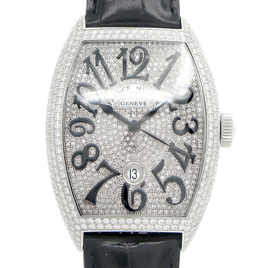 FRANCK MULLER フランクミュラー トノーカーベックス ダイヤベゼル ダイヤ文字盤 8880BSCDT ダイヤモンド デイト SS ステンレス 純正ベルト 純正尾錠 アフターダイヤ メンズ 自動巻き【6ヶ月保証】【中古】【腕時計】