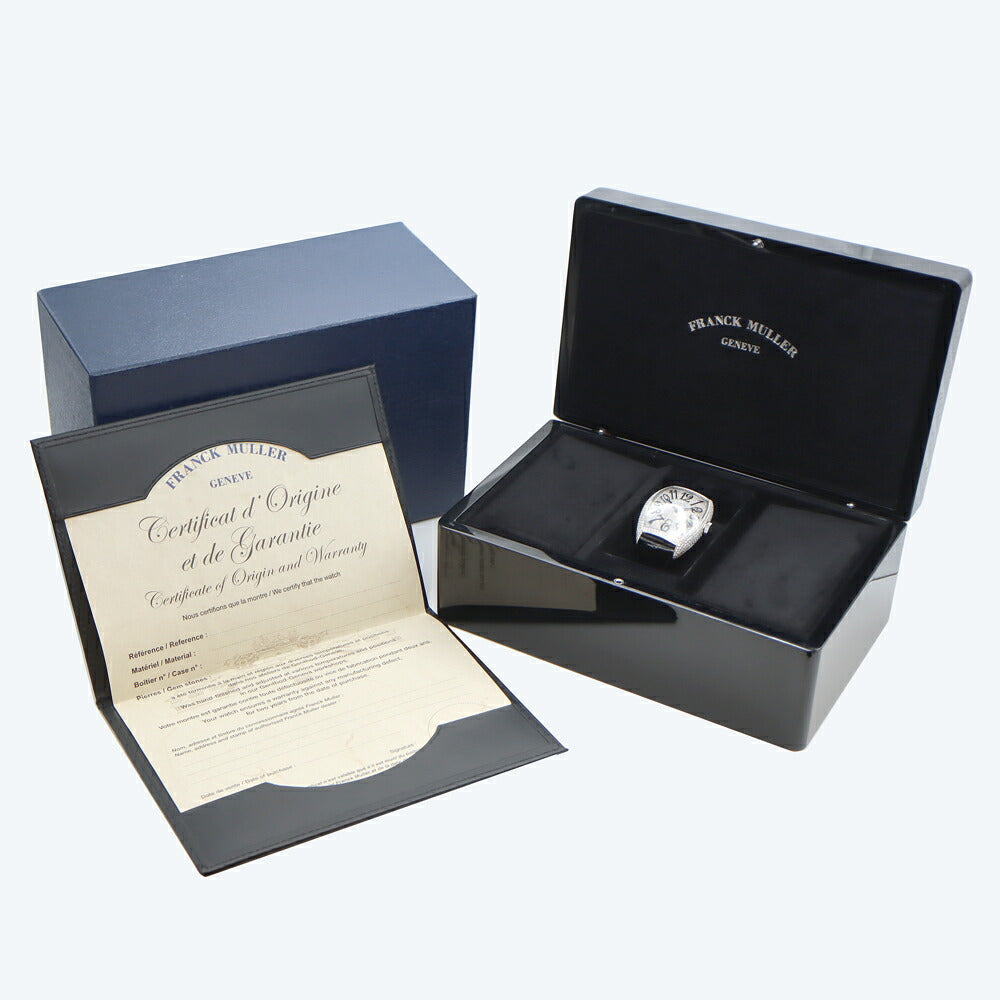 FRANCK MULLER フランクミュラー トノーカーベックス ダイヤベゼル ダイヤ文字盤 8880BSCDT ダイヤモンド デイト SS ステンレス 純正ベルト 純正尾錠 アフターダイヤ メンズ 自動巻き【6ヶ月保証】【中古】【腕時計】