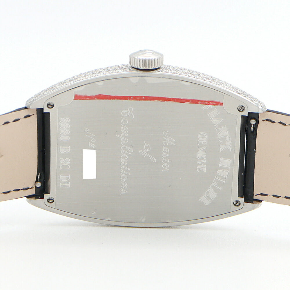 FRANCK MULLER フランクミュラー トノーカーベックス ダイヤベゼル ダイヤ文字盤 8880BSCDT ダイヤモンド デイト SS ステンレス 純正ベルト 純正尾錠 アフターダイヤ メンズ 自動巻き【6ヶ月保証】【中古】【腕時計】