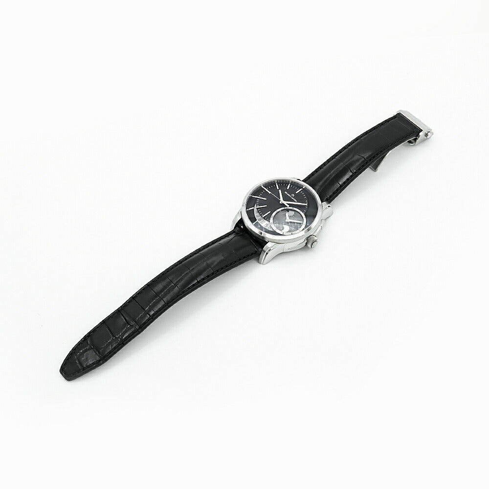 MAURICE LACROIX モーリスラクロア ポントス デセントリック GMT PT6118-SS001-330 デイト 50m防水 黒 ブラック SS ステンレス 純正ベルト 純正尾錠 メンズ 自動巻き 【6ヶ月保証】【腕時計】【中古】