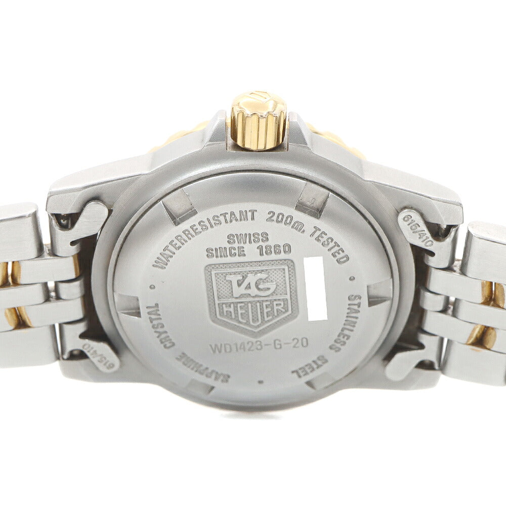 電池交換済 TAG Heuer タグホイヤー プロフェッショナル 200 WD1423-G-20 200m防水 デイト 青 ブルー SS ステンレス YGP イエローゴールド コンビ レディース クォーツ【6ヶ月保証】【腕時計】【中古】
