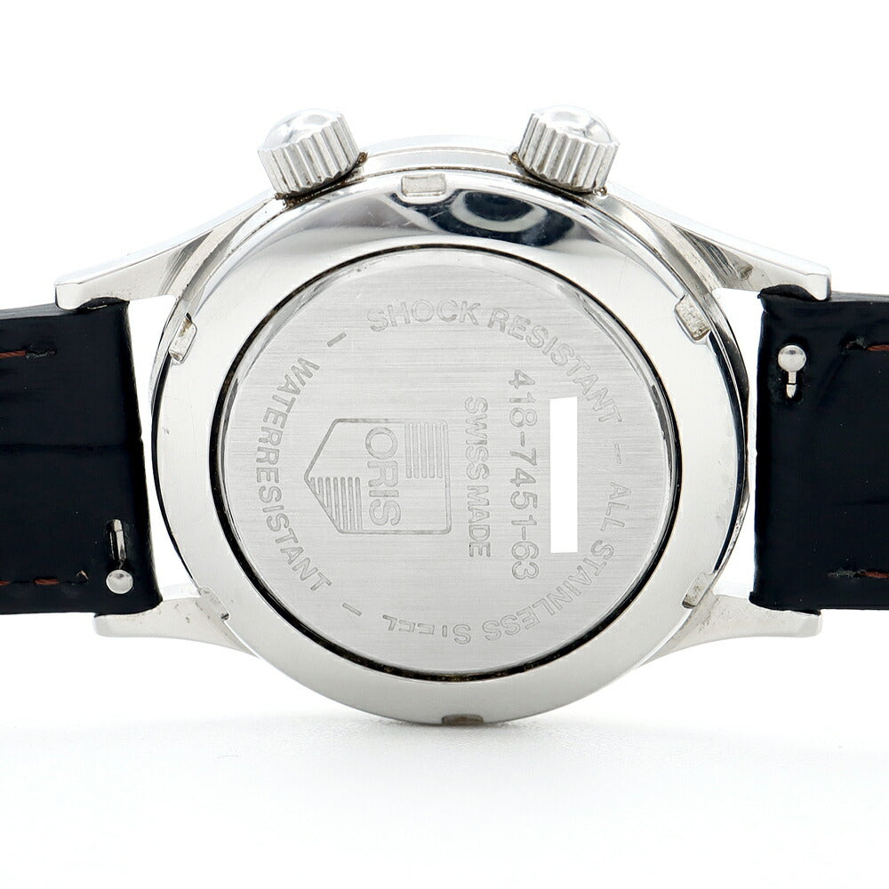 ORIS オリス リストアラーム 1600本限定 418-7451-63 アイボリー YGP イエローゴールド SS ステンレス 純正尾錠 メンズ 手巻き【6ヶ月保証】【腕時計】【中古】