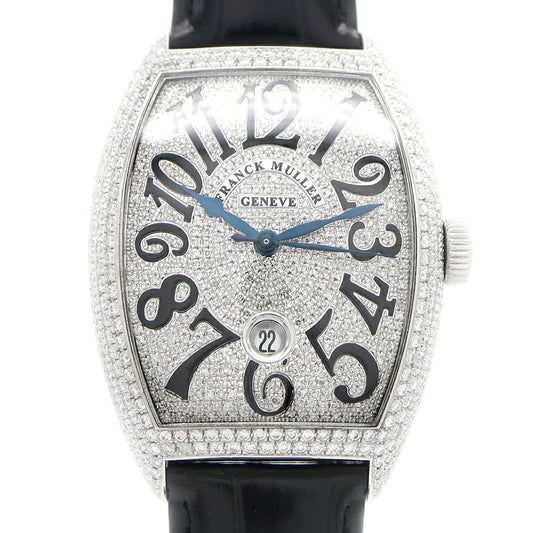 FRANCK MULLER フランクミュラー トノーカーベックス ダイヤベゼル ダイヤ文字盤 8880BSCDT ダイヤモンド デイト SS ステンレス 純正ベルト 純正尾錠 アフターダイヤ メンズ 自動巻き【6ヶ月保証】【中古】【腕時計】