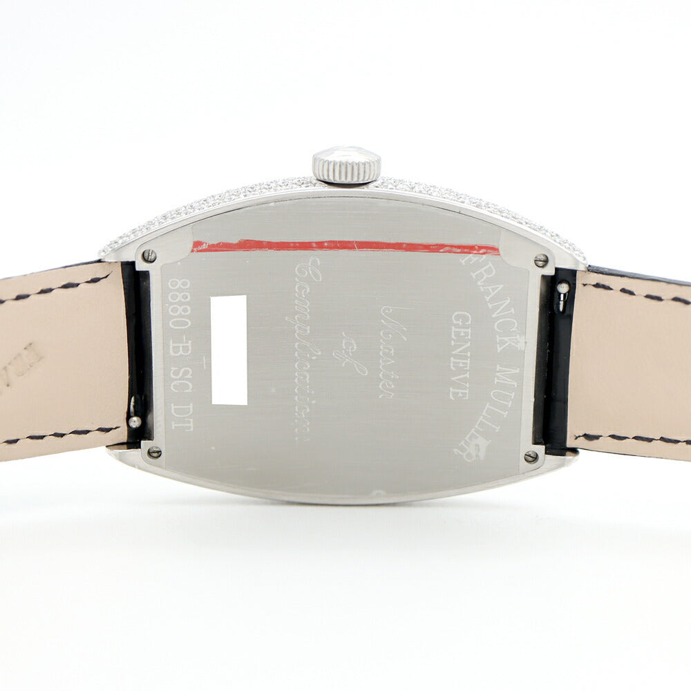 FRANCK MULLER フランクミュラー トノーカーベックス ダイヤベゼル ダイヤ文字盤 8880BSCDT ダイヤモンド デイト SS ステンレス 純正ベルト 純正尾錠 アフターダイヤ メンズ 自動巻き【6ヶ月保証】【中古】【腕時計】