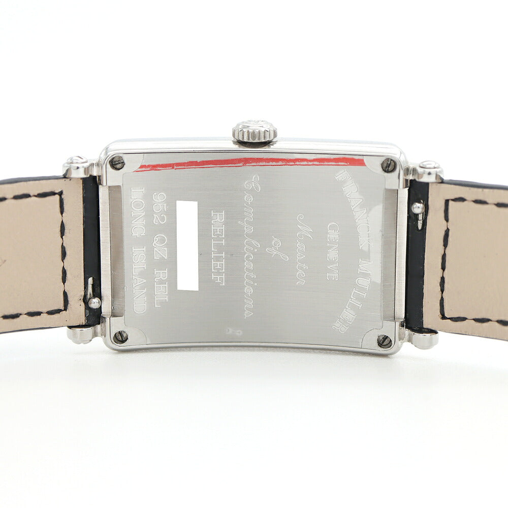 電池交換済 FRANCK MULLER フランクミュラー ロングアイランド 2重ダイヤベゼル ダイヤ文字盤 952QZREL ダイヤモンド SS ステンレス 純正ベルト 純正尾錠 アフターダイヤ メンズ レディース ボーイズ クォーツ【6ヶ月保証】【中古】【腕時計】