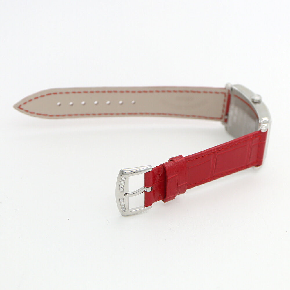 電池交換済 FRANCK MULLER フランクミュラー ロングアイランド ダイヤベゼル ダイヤ文字盤 952QZ ダイヤモンド SS ステンレス 純正ベルト 純正尾錠 アフターダイヤ レディース クォーツ【6ヶ月保証】【中古】【腕時計】