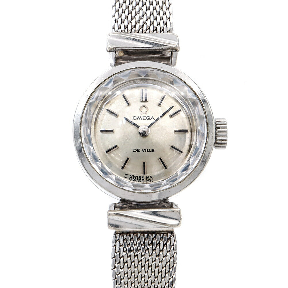 OMEGA オメガ DeVille デビル 511.285 Cal.485 17石 カットガラス シルバー SS ステンレス レディース 手巻き アンティーク ヴィンテージ デヴィル【腕時計】【中古】