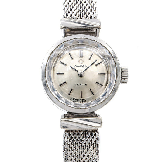 OMEGA オメガ DeVille デビル 511.285 Cal.485 17石 カットガラス シルバー SS ステンレス レディース 手巻き アンティーク ヴィンテージ デヴィル【腕時計】【中古】