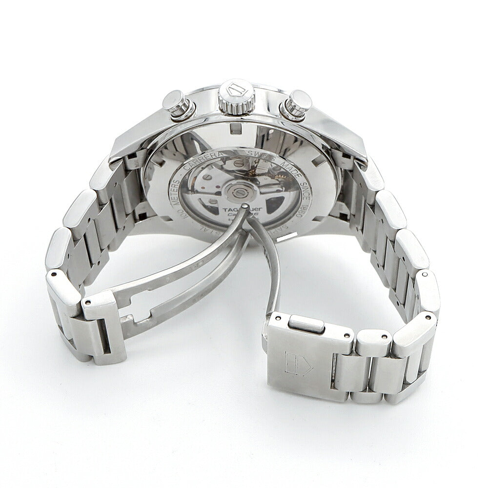 TAG Heuer タグホイヤー カレラ キャリバー 16 クロノグラフ CV2A1AB BA0738 100ｍ防水 デイデイト 黒 ブラック SS ステンレス メンズ 自動巻き【6ヶ月保証】【腕時計】【中古】