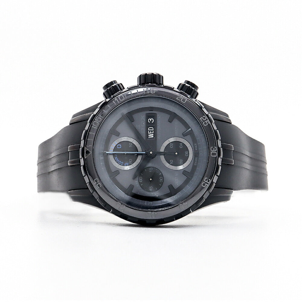EDOX エドックス グランドオーシャン クロノグラフ 10th アニバーサリーエディション 01123 デイデイト 300m防水 黒 ブラック SS ステンレス CE セラミック 純正ベルト 純正尾錠 メンズ 自動巻き【6ヶ月保証】【腕時計】【中古】