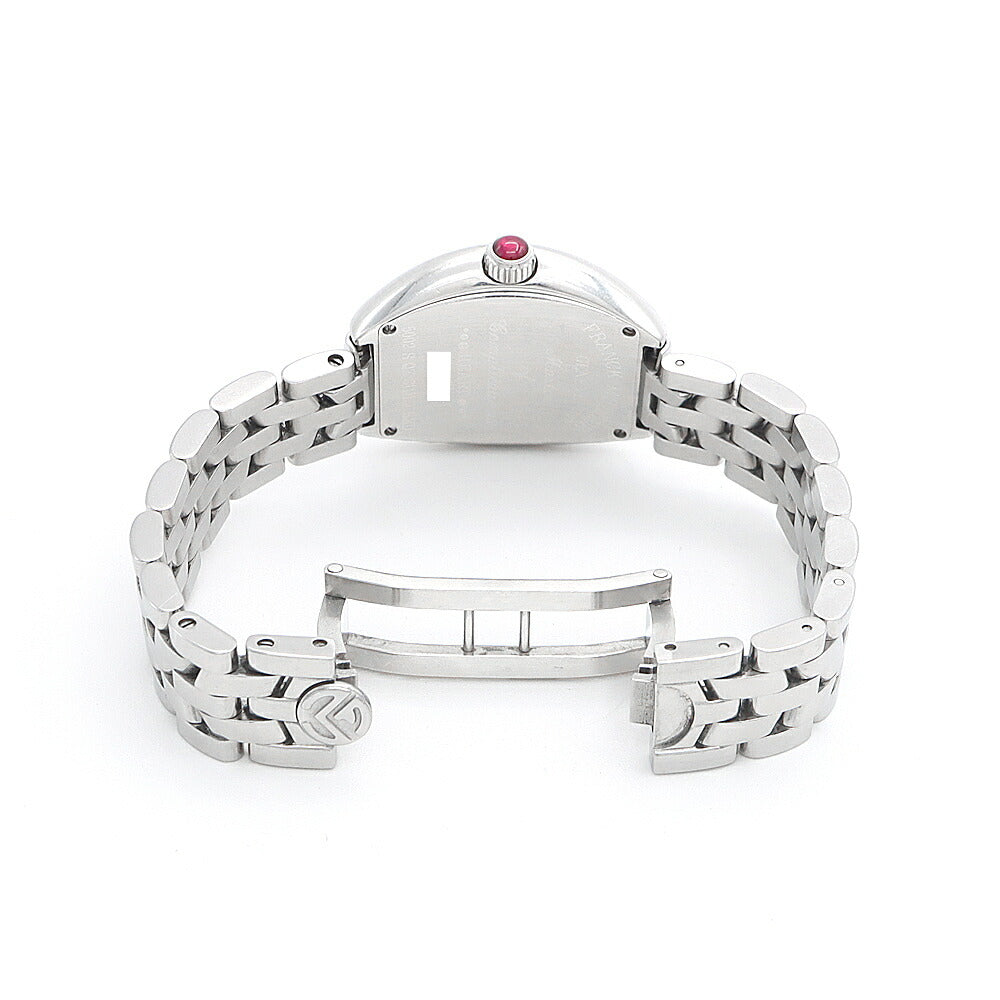 電池交換済 FRANCK MULLER フランクミュラー ハート トゥ ハート 5002SQZ C11HJRED シルバー ギョーシェ SS ステンレス レディース クォーツ【6ヶ月保証】【中古】【腕時計】