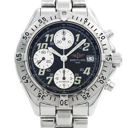 BREITLING ブライトリング コルト クロノグラフ A13335 デイト 100m防水 黒 ブラック SS ステンレス メンズ 自動巻き【6ヶ月保証】【腕時計】【中古】