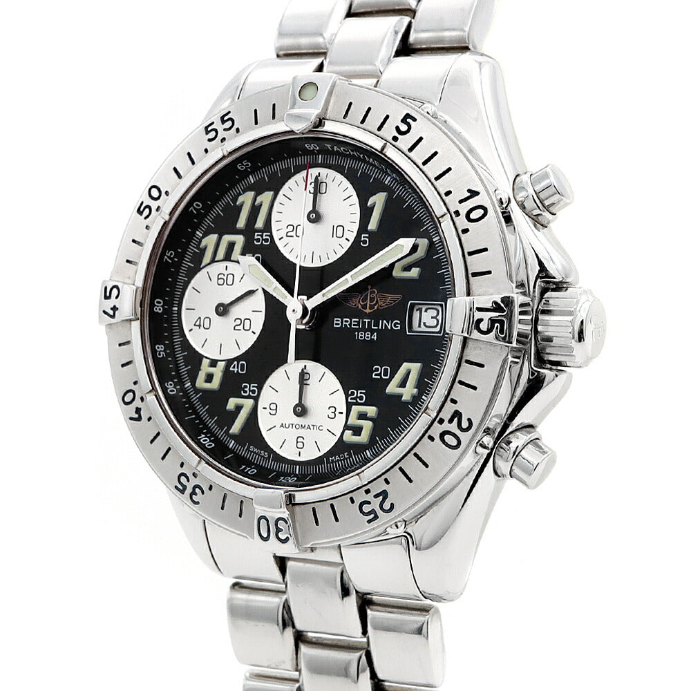 BREITLING ブライトリング コルト クロノグラフ A13335 デイト 100m防水 黒 ブラック SS ステンレス メンズ 自動巻き【6ヶ月保証】【腕時計】【中古】