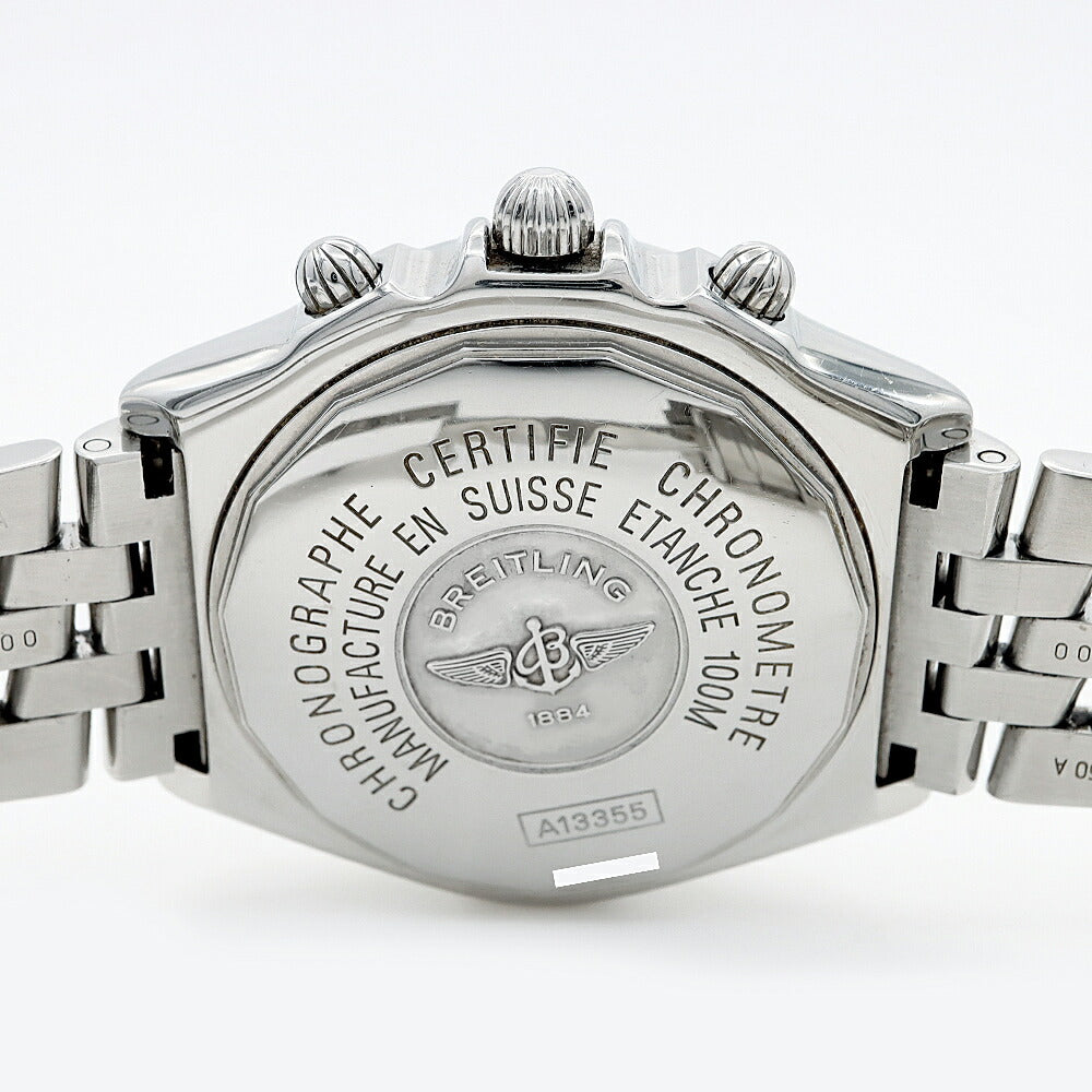 BREITLING ブライトリング クロスウィンド A13355 クロノグラフ デイト 100m防水 青 ブルー SS ステンレス メンズ 自動巻き 【6ヶ月保証】【腕時計】【中古】