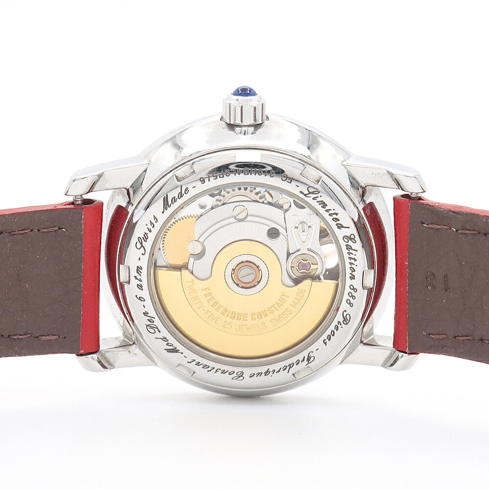 FREDERIQUE CONSTANT フレデリックコンスタント ハートビート FC-310HB4L2P5/6 8Pダイヤ ダイヤモンド 裏スケ 白 ホワイトシェル SS ステンレス レディース 自動巻き【6ヶ月保証】【腕時計】【中古】