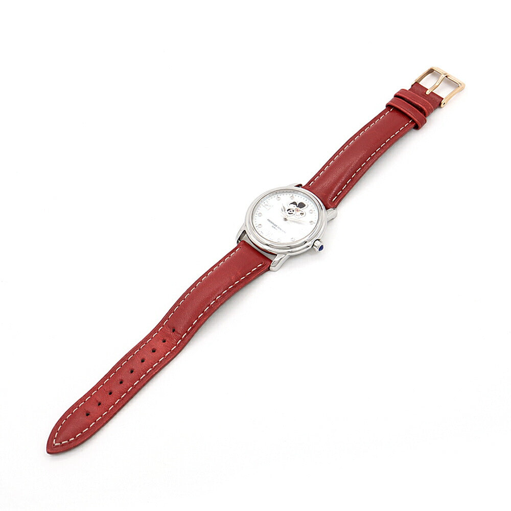 FREDERIQUE CONSTANT フレデリックコンスタント ハートビート FC-310HB4L2P5/6 8Pダイヤ ダイヤモンド 裏スケ 白 ホワイトシェル SS ステンレス レディース 自動巻き【6ヶ月保証】【腕時計】【中古】
