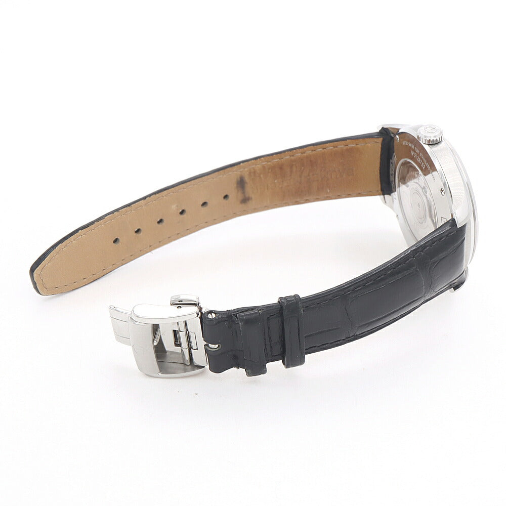 BAUME&MERCIER ボーム&メルシェ クリフトン GMT 65730 50m防水 デイト シルバー SS ステンレス 純正ベルト 純正尾錠 メンズ 自動巻き【6ヶ月保証】【腕時計】【中古】