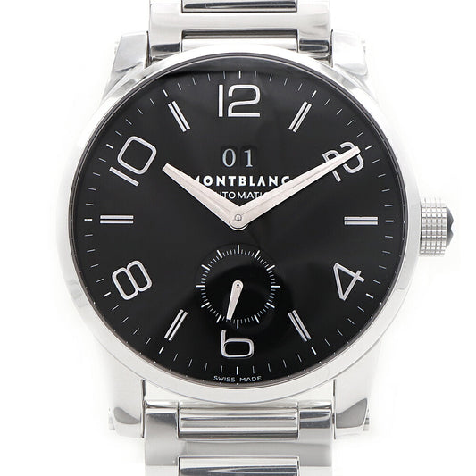 MONTBLANC モンブラン タイムウォーカー 7050 デイト スモールセコンド 30ｍ防水 黒 ブラック SS ステンレス メンズ 自動巻き【6ヶ月保証】【腕時計】【中古】