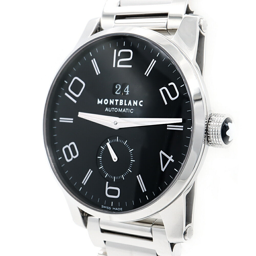 MONTBLANC モンブラン タイムウォーカー 7050 デイト スモールセコンド 30ｍ防水 黒 ブラック SS ステンレス メンズ 自動巻き【6ヶ月保証】【腕時計】【中古】