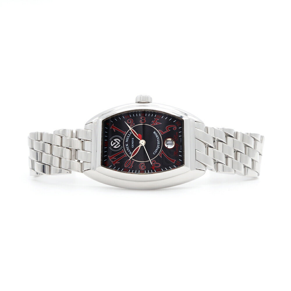 FRANCK MULLER フランクミュラー コンキスタドール ライジングサン 日本限定450本 8005HSC デイト 黒 ブラック ギョーシェ SS ステンレス メンズ 自動巻き【6ヶ月保証】【腕時計】【中古】
