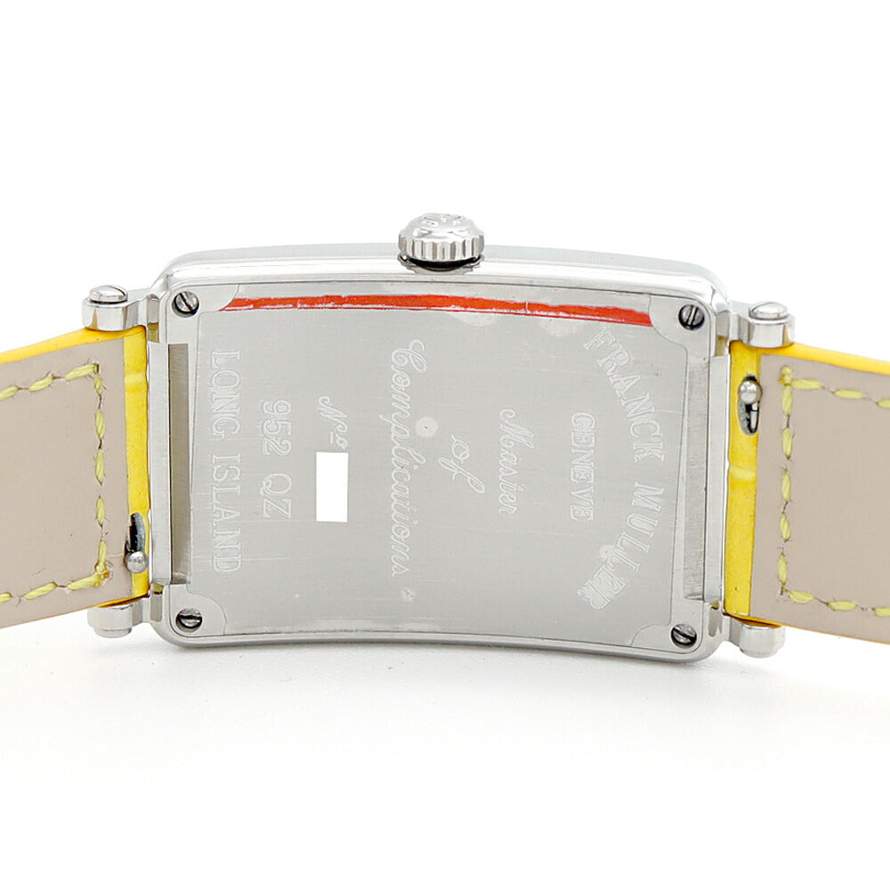 電池交換済 FRANCK MULLER フランクミュラー ロングアイランド ダイヤベゼル ダイヤ文字盤 952QZ ダイヤモンド SS ステンレス 純正ベルト 純正尾錠 アフターダイヤ レディース クォーツ【6ヶ月保証】【中古】【腕時計】