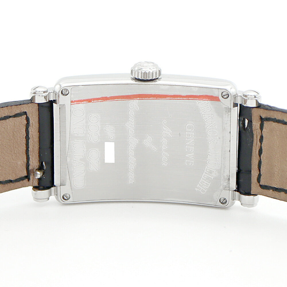 電池交換済 FRANCK MULLER フランクミュラー ロングアイランド ダイヤベゼル ダイヤ文字盤 902QZ ダイヤモンド SS ステンレス 純正ベルト 純正尾錠 アフターダイヤ レディース クォーツ【6ヶ月保証】【中古】【腕時計】