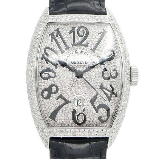 FRANCK MULLER フランクミュラー トノーカーベックス ダイヤベゼル ダイヤ文字盤 8880BSCDT ダイヤモンド デイト SS ステンレス 純正ベルト 純正尾錠 アフターダイヤ メンズ 自動巻き【6ヶ月保証】【中古】【腕時計】