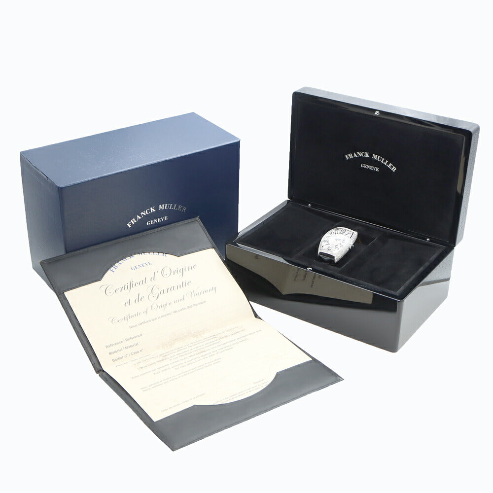 FRANCK MULLER フランクミュラー トノーカーベックス ダイヤベゼル ダイヤ文字盤 8880BSCDT ダイヤモンド デイト SS ステンレス 純正ベルト 純正尾錠 アフターダイヤ メンズ 自動巻き【6ヶ月保証】【中古】【腕時計】