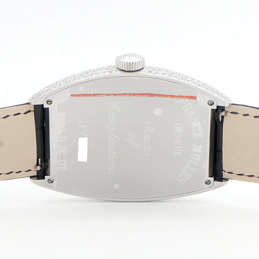 FRANCK MULLER フランクミュラー トノーカーベックス ダイヤベゼル ダイヤ文字盤 8880BSCDT ダイヤモンド デイト SS ステンレス 純正ベルト 純正尾錠 アフターダイヤ メンズ 自動巻き【6ヶ月保証】【中古】【腕時計】