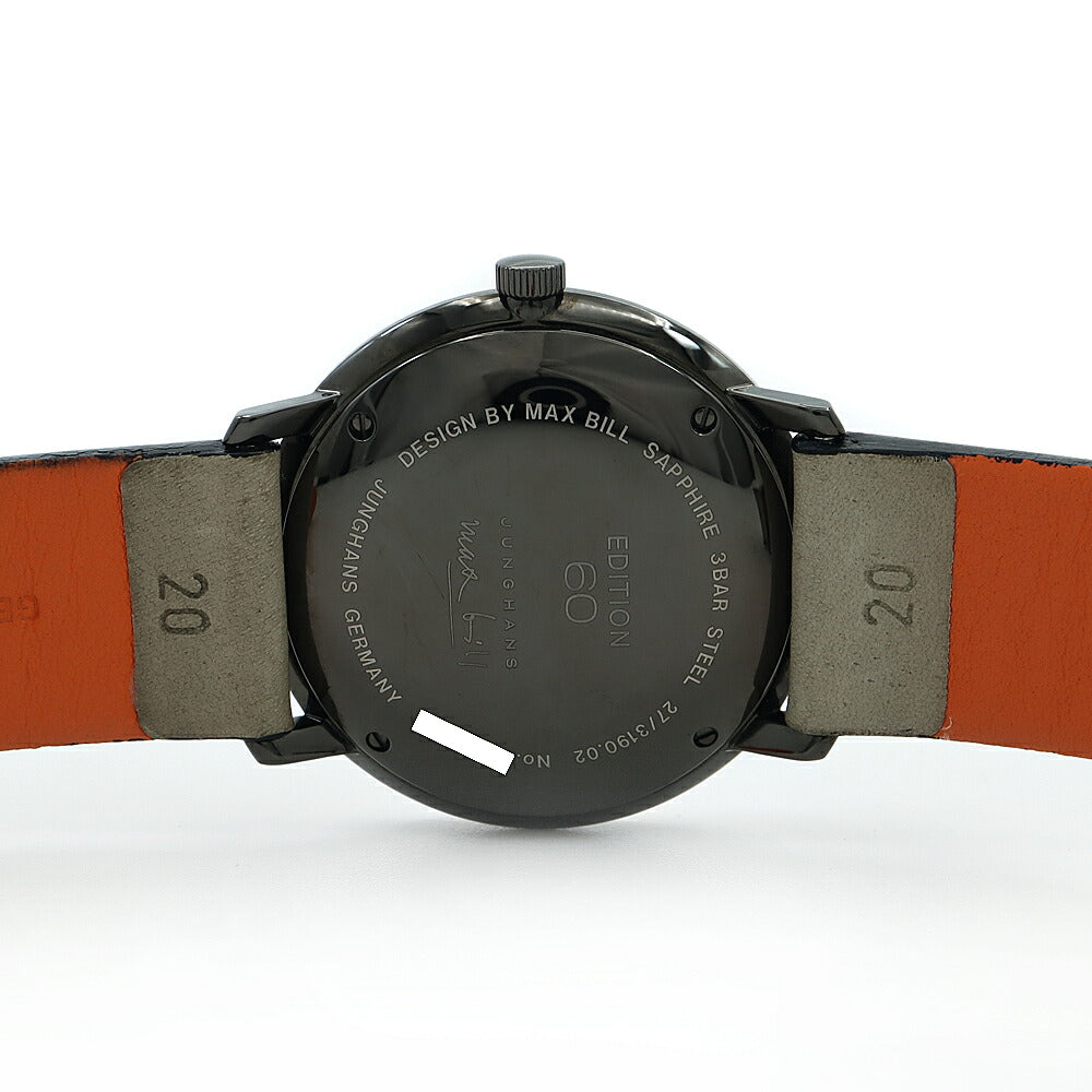 JUNGHANS ユンハンス マックスビル レギュレーター エディション60 1060本限定 27/3190.02 30m防水 白 ホワイト SS ステンレス 純正ベルト 純正尾錠 メンズ 自動巻き【6ヶ月保証】【腕時計】【中古】