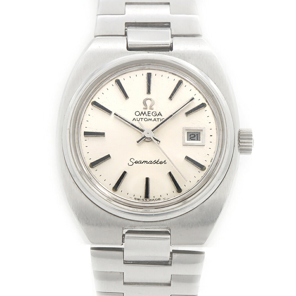 OMEGA オメガ シーマスター Cライン 566.0087 Cal.684 デイト シルバー SS ステンレス レディース 自動巻き アンティーク ヴィンテージ【腕時計】【中古】