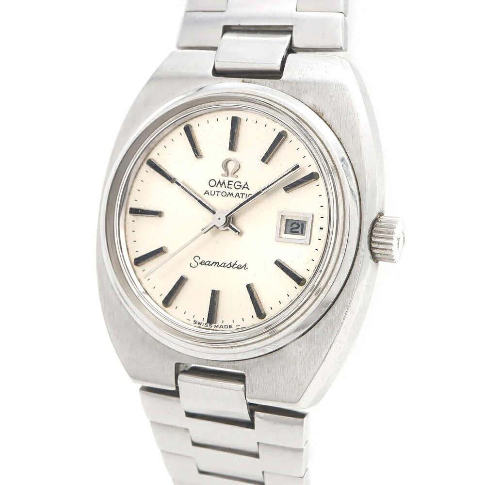 OMEGA オメガ シーマスター Cライン 566.0087 Cal.684 デイト シルバー SS ステンレス レディース 自動巻き アンティーク ヴィンテージ【腕時計】【中古】