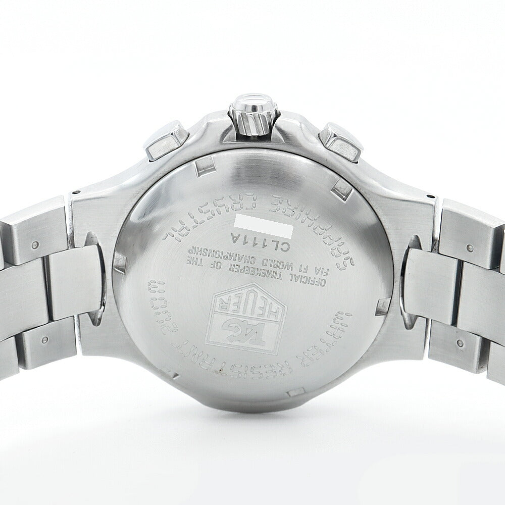 電池交換済 TAG Heuer タグホイヤー キリウム フォーミュラ1 CL111A クロノグラフ 200m防水 GMT 黒 ブラック SS ステンレス メンズ デジアナ クォーツ【6ヶ月保証】【腕時計】【中古】