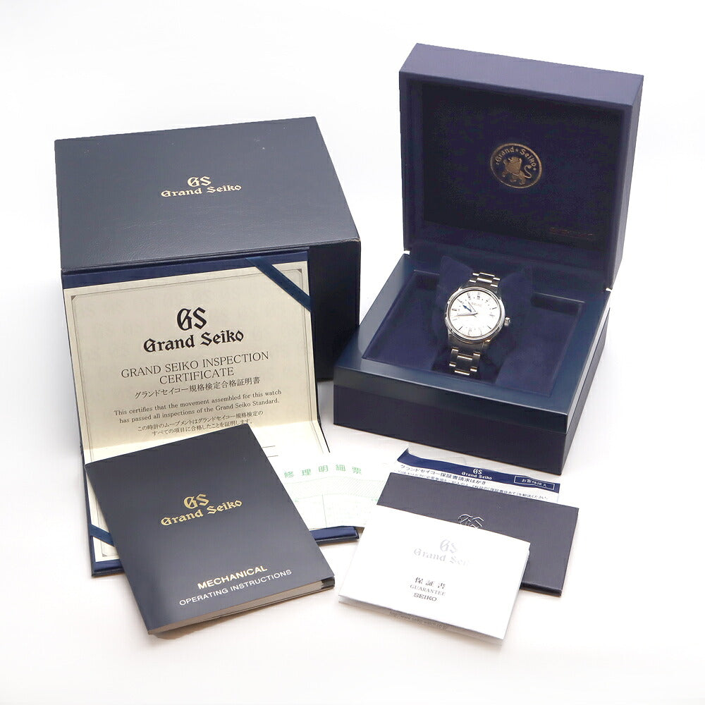 SEIKO セイコー GS グランドセイコー メカニカル GMT 9S66-00A0 SBGM023 デイト 裏スケ シルバー SS ステンレス メンズ 自動巻き【6ヶ月保証】【腕時計】【中古】