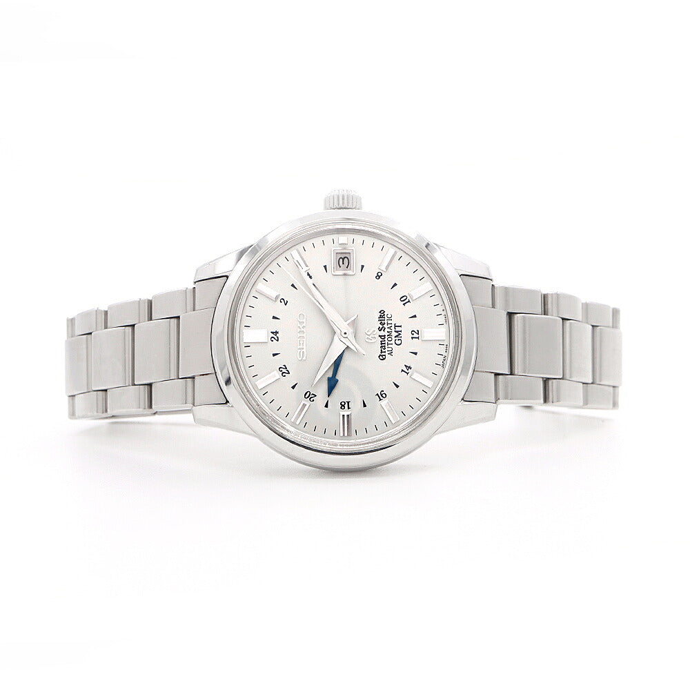 SEIKO セイコー GS グランドセイコー メカニカル GMT 9S66-00A0 SBGM023 デイト 裏スケ シルバー SS ステンレス メンズ 自動巻き【6ヶ月保証】【腕時計】【中古】